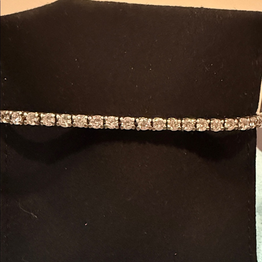 Dazzling Silver Tennis Bracelet - Picture 3 of 5